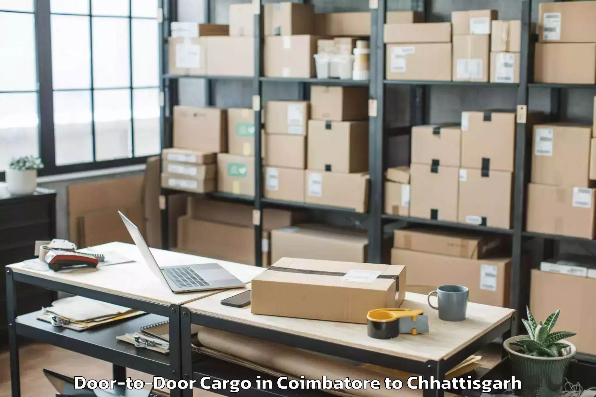 Book Coimbatore to Pithora Door To Door Cargo